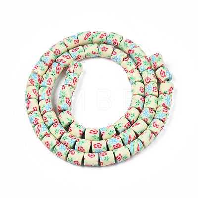 Handmade Polymer Clay Bead Strands X-CLAY-T020-10E-1