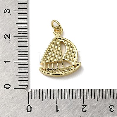 Brass Micro Pave Cubic Zirconia Pendants KK-Q808-06G-1