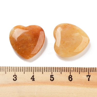 Heart Natural Yellow Aventurine Worry Stone G-C134-06A-09-1