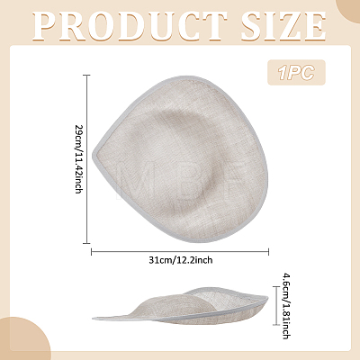 Linen Mini Hat Fascinator Base AJEW-WH0561-32D-1