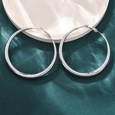 304 Stainless Steel Hoop Earrings EJEW-Z093-01P-01-1