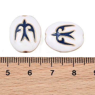 Brass Enamel Beads KK-CBA7BFE-01G-02-1