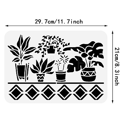 PET Hollow Out Drawing Painting Stencils DIY-WH0422-0008-1