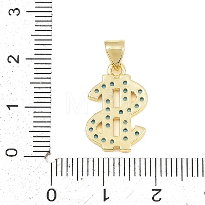 Brass Micro Pave Sky Blue Cubic Zirconia Pendants CU-CBA4A93-02B-G-1