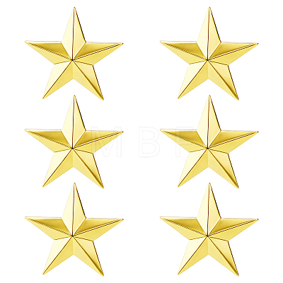 6Pcs Star Alloy Lapel Pin Backs for Backpack Clothes JEWB-FH0003-07A-1