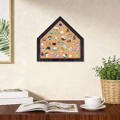 Wall Mounted Brooch Jewelry Display Cork Tray AJEW-WH0554-68F-1