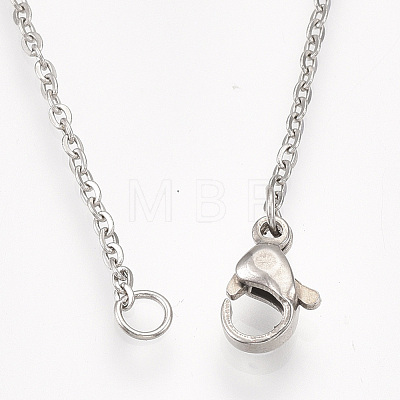 Non-Tarnish 201 Stainless Steel Pendant Necklaces NJEW-T009-JN037-1-45-1