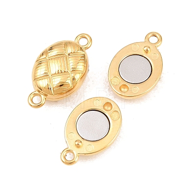 304 Stainless Steel Magnetic Clasps with Loops STAS-P452-04A-G-1