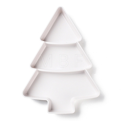 Christmas Tree Shaped Plastic Snack Dried Tray Box DJEW-Q003-01D-1