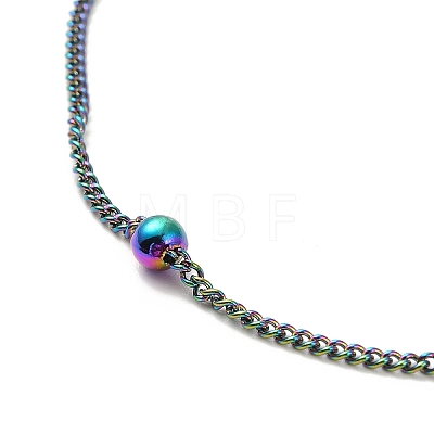 Ion Plating(IP) 304 Stainless Steel Satellite Chain Necklace for Men Women NJEW-E076-01M-1