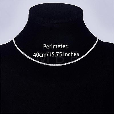 925 Sterling Silver Thin Dainty Link Chain Necklace for Women Men JN1096A-01-1