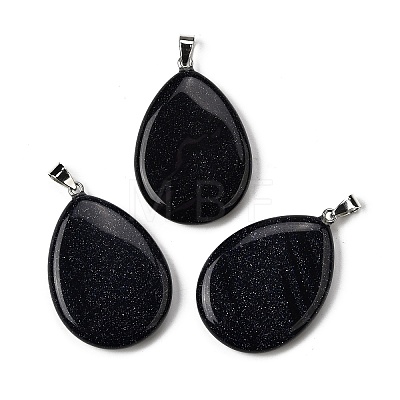 Synthetic Blue Goldstone Pendants G-F820-14P-04-1