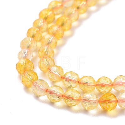 Natural Yellow Quartz Beads Strands G-D463-06-1