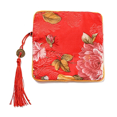 Chinese Style Floral Cloth Jewelry Storage Zipper Pouches AJEW-D063-01B-1