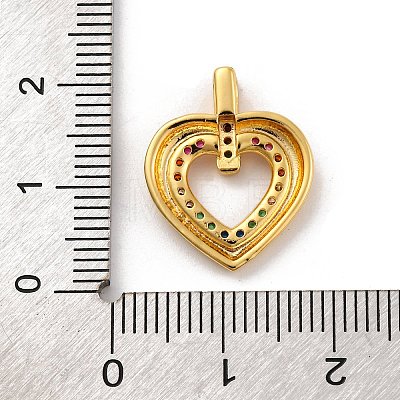 Brass Micro Pave Cubic Zirconia Pendants KK-U033-19G-02-1