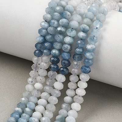Natural Devil Blue Aquamarine Beads Strands G-NH0073-A01-1