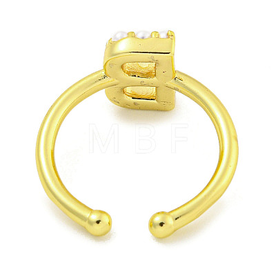 Rack Plating Brass Open Cuff Rings for Women RJEW-F162-01G-B-1
