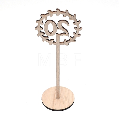 Wooden Table Plate Display Decoration DJEW-WH0015-09B-1