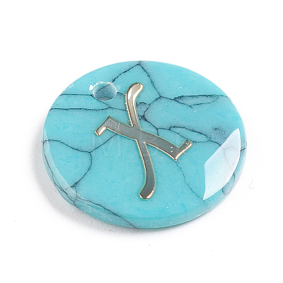 Synthetic Turquoise Charms G-L561-001X-1