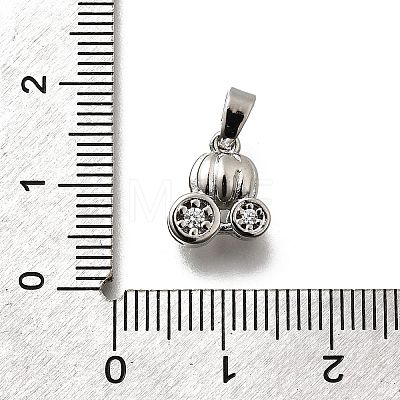 Brass Micro Pave Cubic Zirconia Charms KK-P295-23P-1