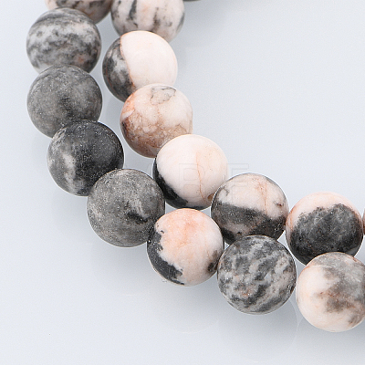 Natural Pink Zebra Jasper Beads G-OC0001-22-10mm-1