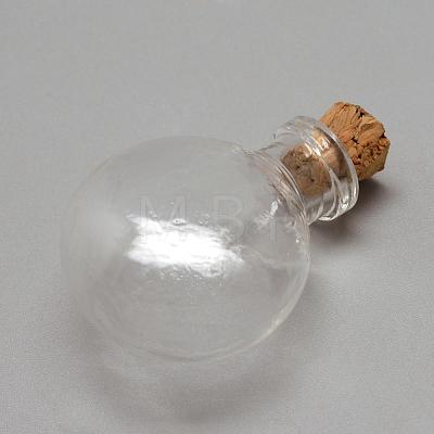 Glass Bottle Bead Containers AJEW-R045-14-1