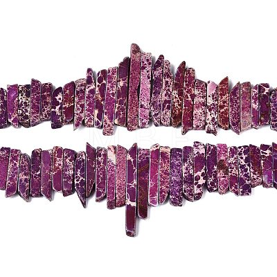 Dyed Natural Imperial Jasper Graduated Beads Strands G-Q601-21A-1