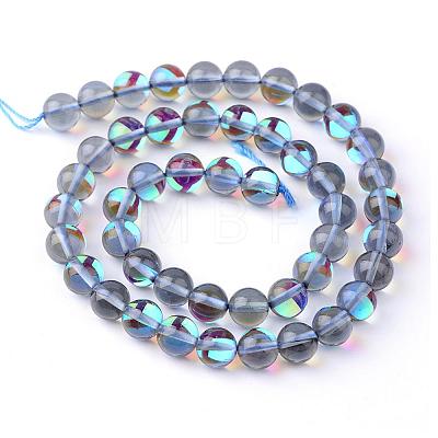 Synthetic Moonstone Beads Strands G-R375-10mm-B03-1