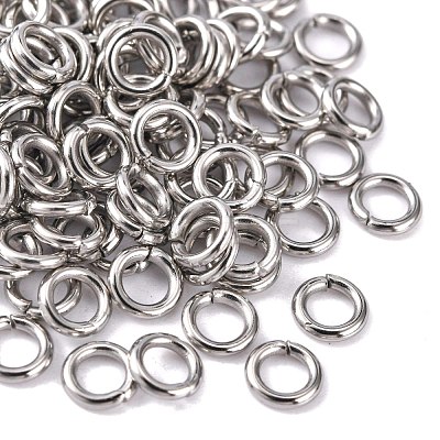 Tarnish Resistant 304 Stainless Steel Open Jump Rings STAS-Q186-02-5x1mm-1