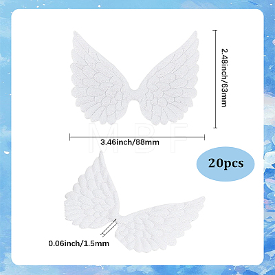 20Pcs Cloth & Glitter Powder Iron on Sew on Patches DIY-GF0014-66-1