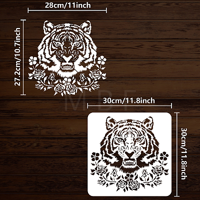 PET Hollow Out Drawing Painting Stencils DIY-WH0391-0401-1