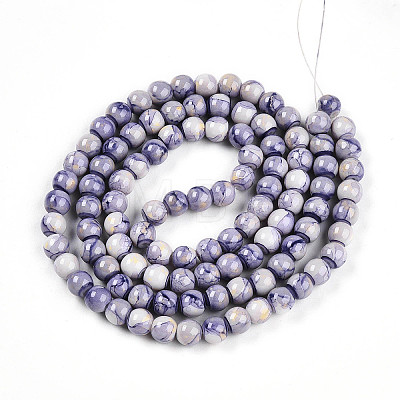 Baking Paint Glass Beads X1-DGLA-N003-8mm-C08-1