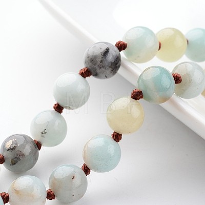 Natural Flower Amazonite Necklaces X-NJEW-D264-01-1