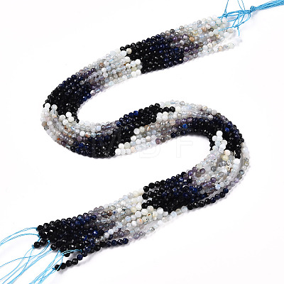 Natural Mixed Gemstone Beads Strands G-D080-A01-01-25-1