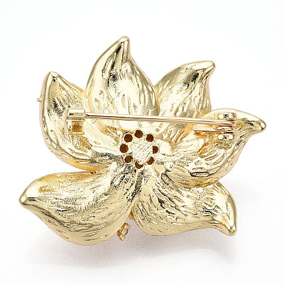 Natural Pearl Flower Brooches for Women JEWB-N001-15G-1