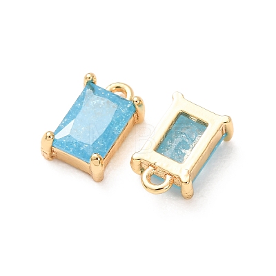 Brass Pave Cubic Zirconia Charms CU-K002-40G-B-1