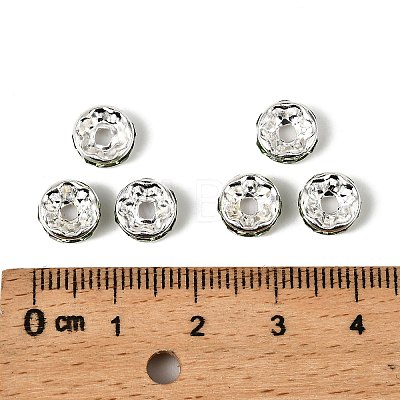 Brass Grade A Rhinestone Spacer Beads RB-A014-Z8mm-07S-1