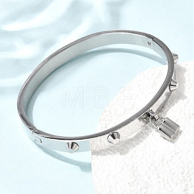304 Stainless Steel Charm Bangles BJEW-H644-12P-1