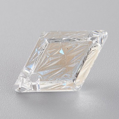 Embossed Glass Rhinestone Pendants GLAA-J101-04B-001MO-1