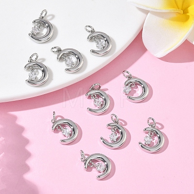 SHEGRACE Brass Micro Pave Cubic Zirconia Pendants XGRQ3D969-464P-1