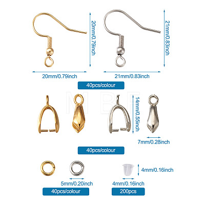304 Stainless Steel Earring Hooks STAS-TA0004-59-1