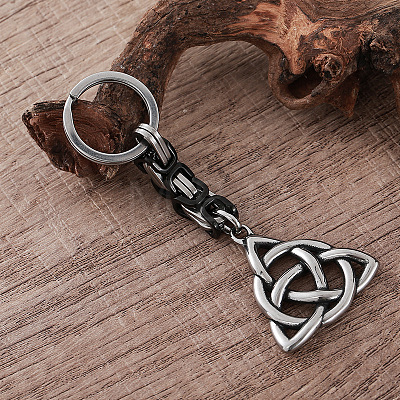 304 Stainless Steel Triqueta Keychains GS1230-1