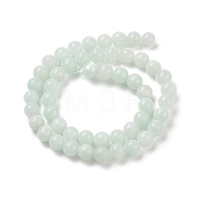Natural Yellow Jade Beads Strands G-G598-8mm-YXS-20-1