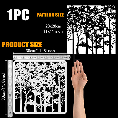 PET Hollow Out Drawing Painting Stencils DIY-WH0391-0863-1