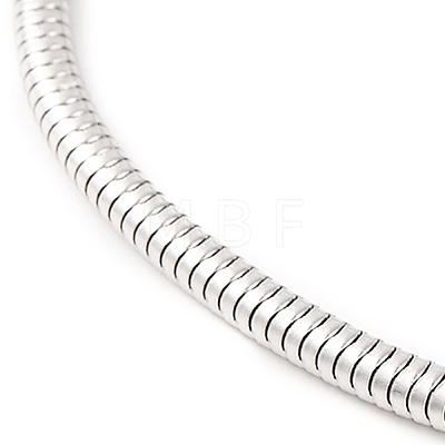304 Stainless Steel Round Snake Chain Bracelets with Clasps BJEW-F472-01P-04-1