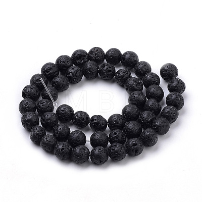 Natural Lava Rock Beads Strands G-S259-11-14mm-1