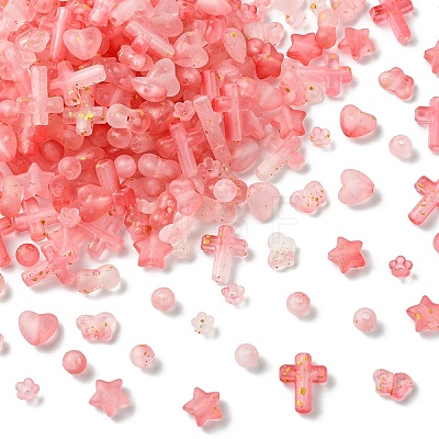 Gradient Color Transparent Acrylic Beads OACR-YW0004-61A-1
