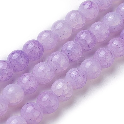 Crackle Glass Beads Strands GLAA-F098-05D-21-1