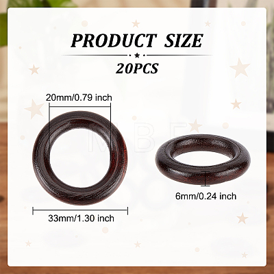 Wood Linking Rings WOOD-WH0027-69C-1