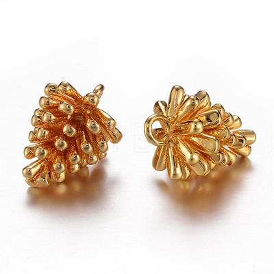 Long-Lasting Plated Brass Charms KK-P060-01G-RS-1
